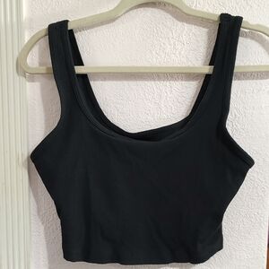 Offline By Aerie Ribbed Square Neckline Tank With Built In Bra